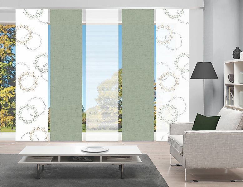 Vision S Schiebegardine "AINUR 5er SET" Paneelwagen 5 Stk. tlg. Schiebevorh günstig online kaufen