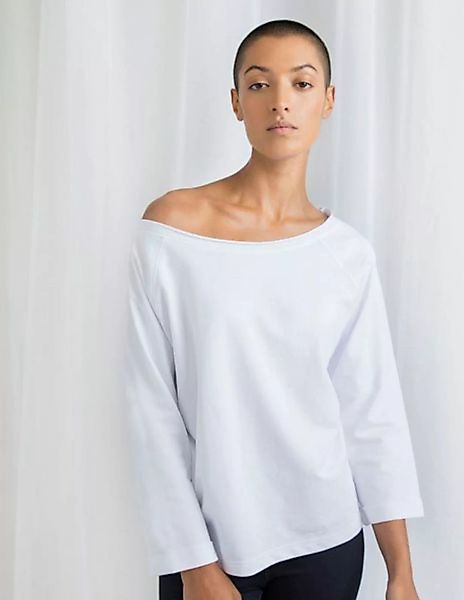 Damen T-shirt Flash Dance Sweatshirt Weiter Schulterfreier Ausschnitt günstig online kaufen