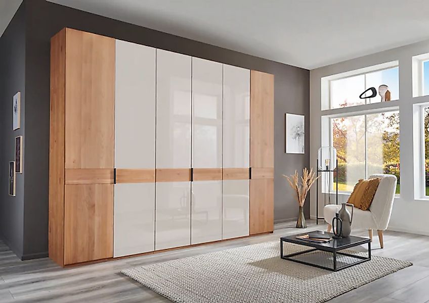 WIEMANN Kleiderschrank "Cardiff, Massivholztüren in Kombination mit Glas- o günstig online kaufen