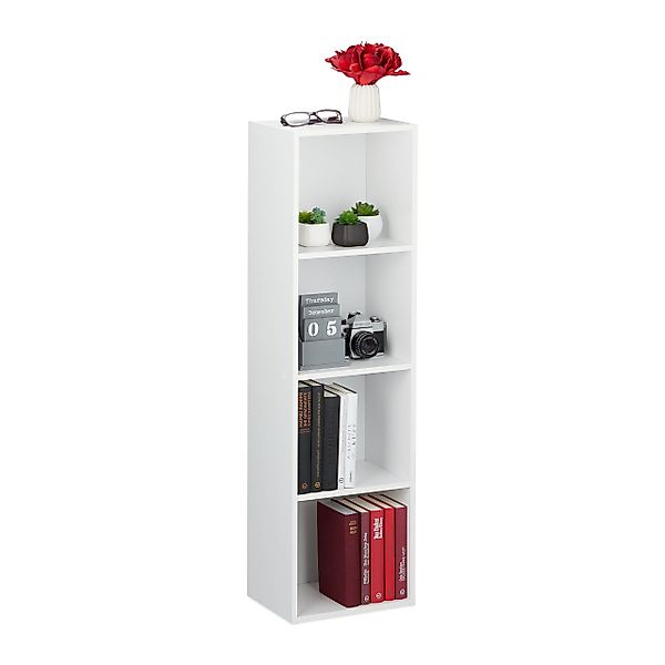 relaxdays Bücherregal Weißes Bücherregal günstig online kaufen