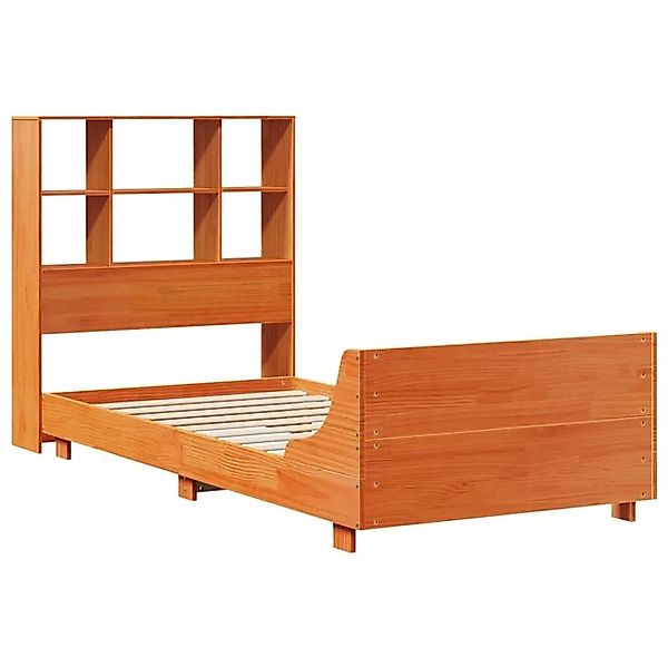 vidaXL Massivholzbett ohne Matratze Wachsbraun 75x190 cm Kiefernholz 332371 günstig online kaufen