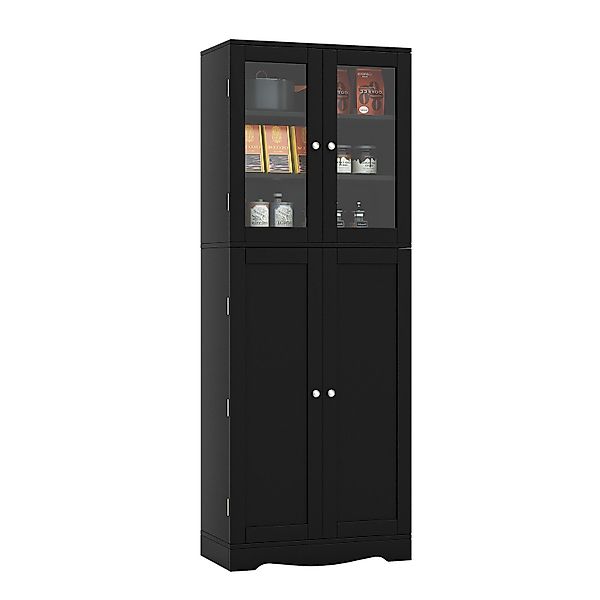 KOMFOTTEU Küchenbuffet Küchenschrank mit 2 Glastüren günstig online kaufen
