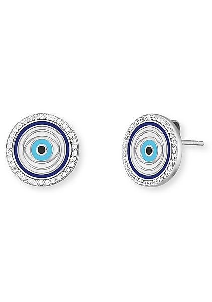 Engelsrufer Paar Ohrstecker LUCKY EYE, mit Emaille - mit Zirkonia (synth) günstig online kaufen