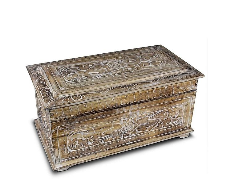 Oriental Galerie Truhe Truhe Albesiaholz Natur WW 50 cm Mittel (1 St) günstig online kaufen