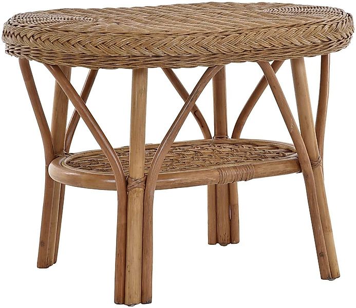 Krines Home Beistelltisch Rattan-Tisch/Ovaler Beistelltisch/Couchtisch Ratt günstig online kaufen