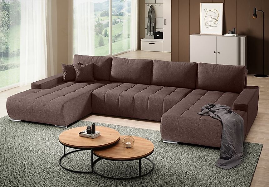 Beautysofa Ecksofa mit Bettkasten DRACO U, günstig online kaufen