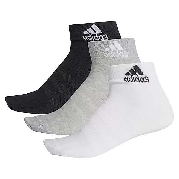Adidas Light Ankle Socken 3 Paare EU 49-51 Medium Grey Heathereather / Whit günstig online kaufen