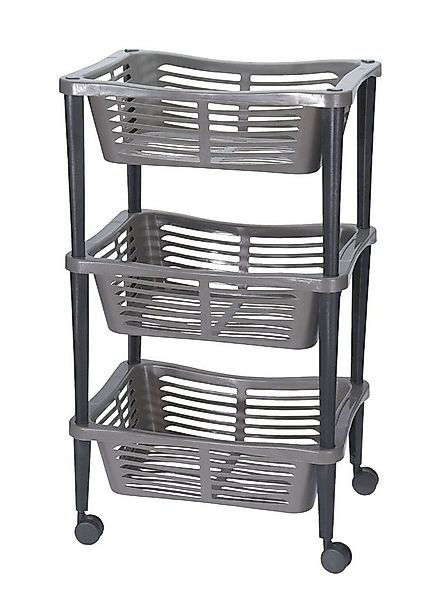 Spetebo Küchenwagen Roll Küchenwagen mit 3 Körben - 69 x 40 x 30 cm, Rollwa günstig online kaufen