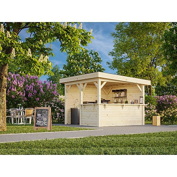 Palmako Pavillon Lenna Set 303 300 x 300 cm Lackiert Weiß FSC® günstig online kaufen