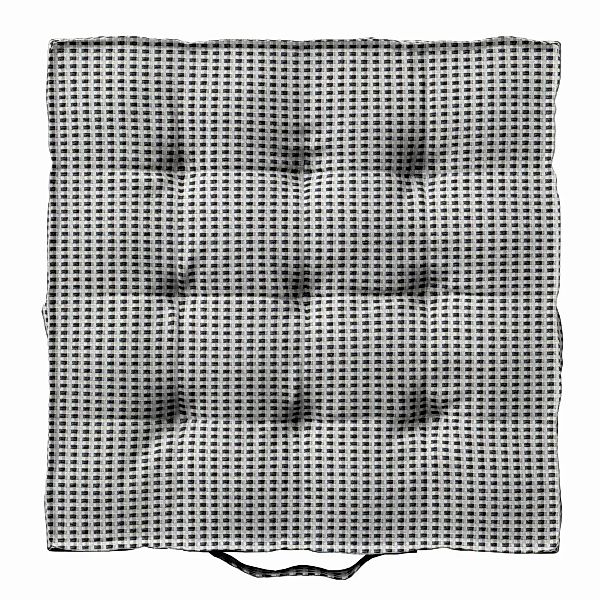 Sitzkissen Jacob mit Handgriff, schwarz-beige, 50 x 50 x 10 cm, Living II ( günstig online kaufen