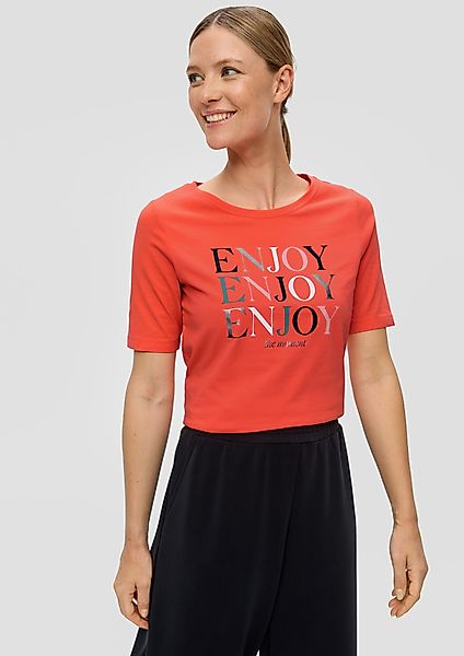 s.Oliver Kurzarmshirt T-Shirt aus Baumwollstretch günstig online kaufen