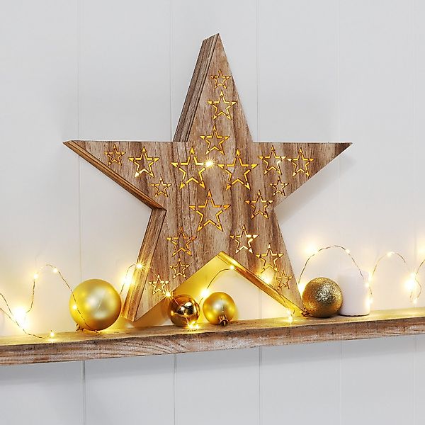 Haushalt International LED Dekofigur Weihnachtsstern 36x36x5cm günstig online kaufen