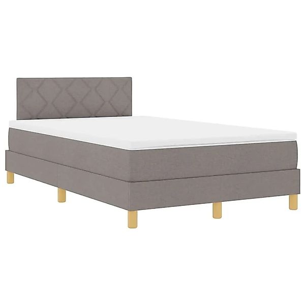 vidaXL Boxspringbett mit Matratze Taupe 120 x 200 cm Stoff 3338990 günstig online kaufen