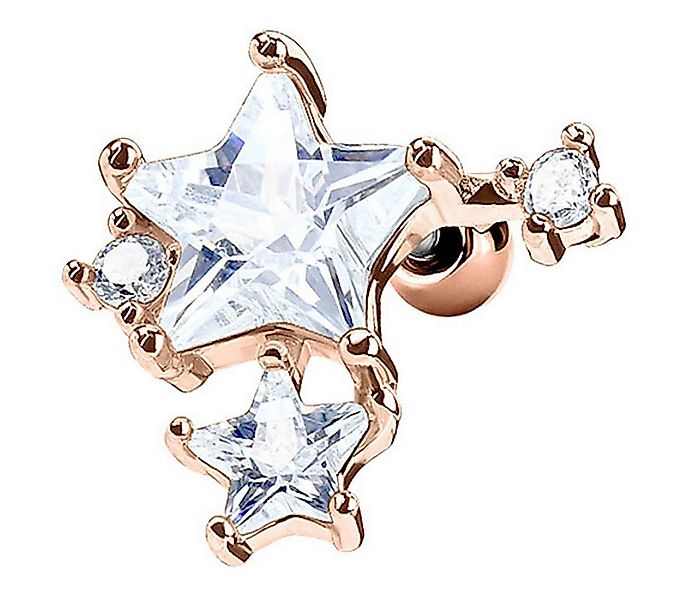 Taffstyle Piercing-Set Tragus Helix Stecker Ohrpiercing Sterne mit Strass K günstig online kaufen
