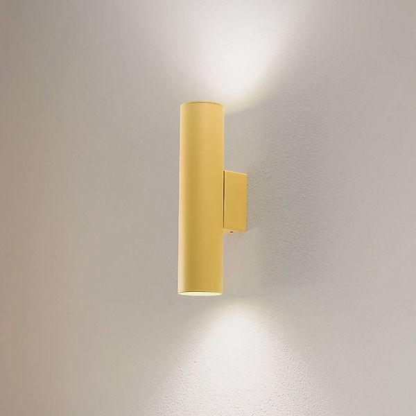 Wandleuchte Cerro, gelb, Stahl, Ø 6 cm, up/down günstig online kaufen