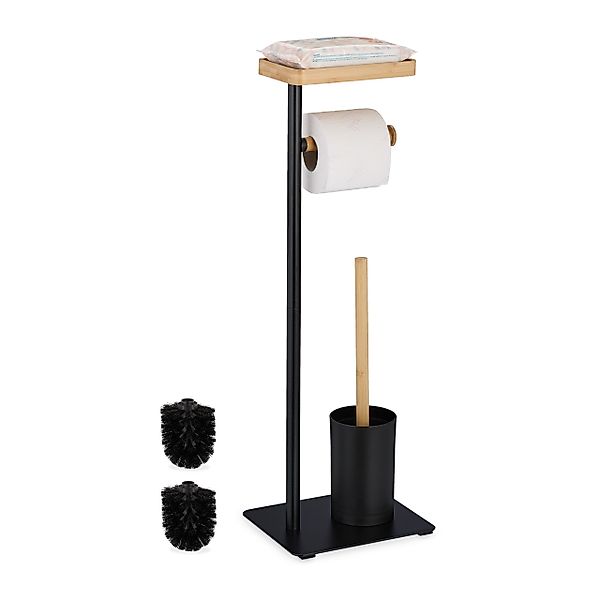 relaxdays WC-Garnitur Bambus & Eise günstig online kaufen