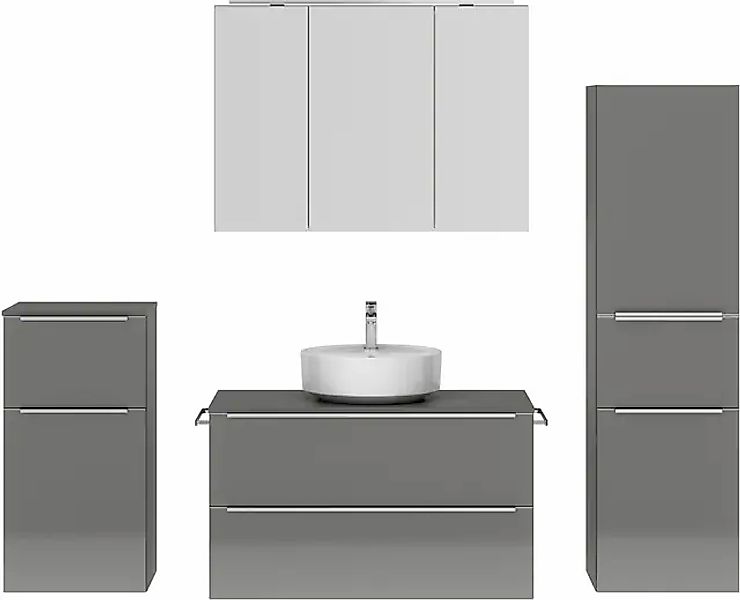 nobilia® Badmöbel-Set »Alvene«, (4 St., vormontiert, mit Soft-Close), inkl. günstig online kaufen