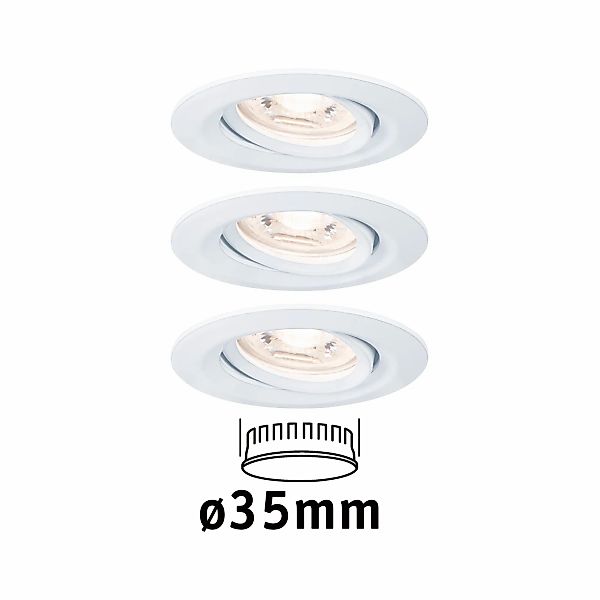 Paulmann "LED Einbauleuchte Nova Mini Coin Basisset schwenkbar rund 66mm 15 günstig online kaufen