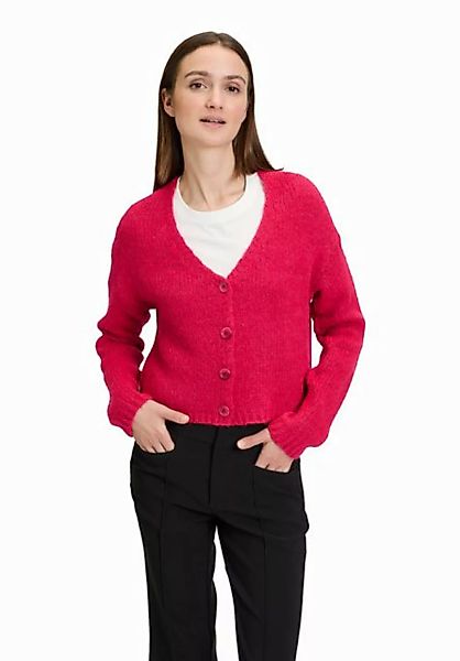 Cartoon Strickjacke Cartoon Strick-Cardigan mit V-Ausschnitt (1-tlg) Rippbü günstig online kaufen