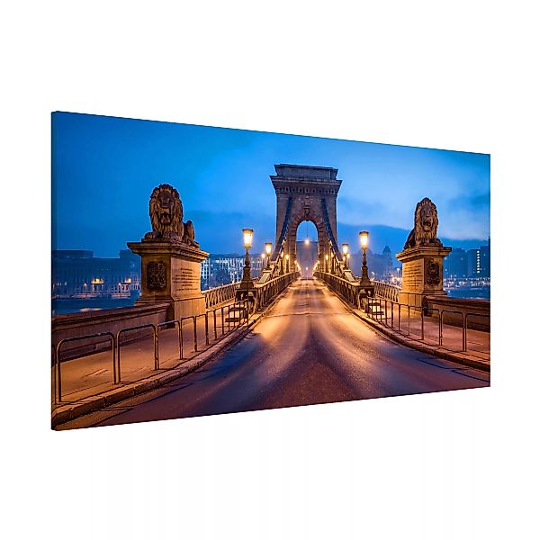 Magnettafel Kettenbrücke in Budapest bei Nacht günstig online kaufen