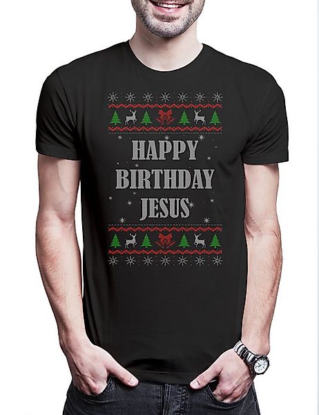 Urban Backwoods Print-Shirt Happy Birthday Jesus Herren T-Shirt Holy Christ günstig online kaufen