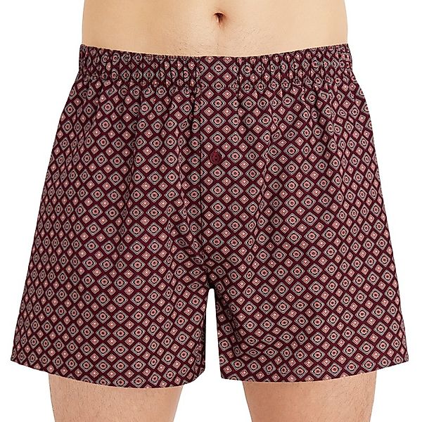 Hanro Boxershorts Orange & Braun mit Allover-Muster günstig online kaufen