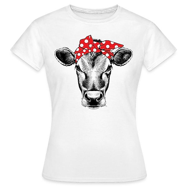 Spreadshirt T-Shirt Rockabilly Bandana Kuh Frauen günstig online kaufen