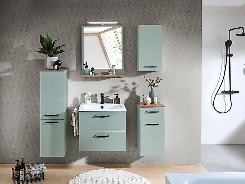 Saphir Hängeschrank "Quickset 500, Badschrank 32,4 cm, 1 Tür, 2 Einlegebode günstig online kaufen