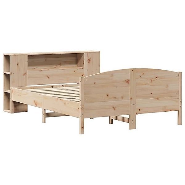 vidaXL Bett Massivholzbett mit Regal ohne Matratze 120x190 cm Kiefer günstig online kaufen