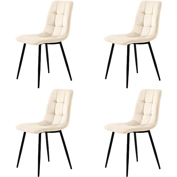 IDEASY 4-Fußstuhl 4St, Polsterstuhl Design Stuhl, günstig online kaufen