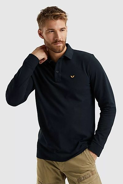 PME Legend Long Sleeve Poloshirt Navy - Größe M günstig online kaufen