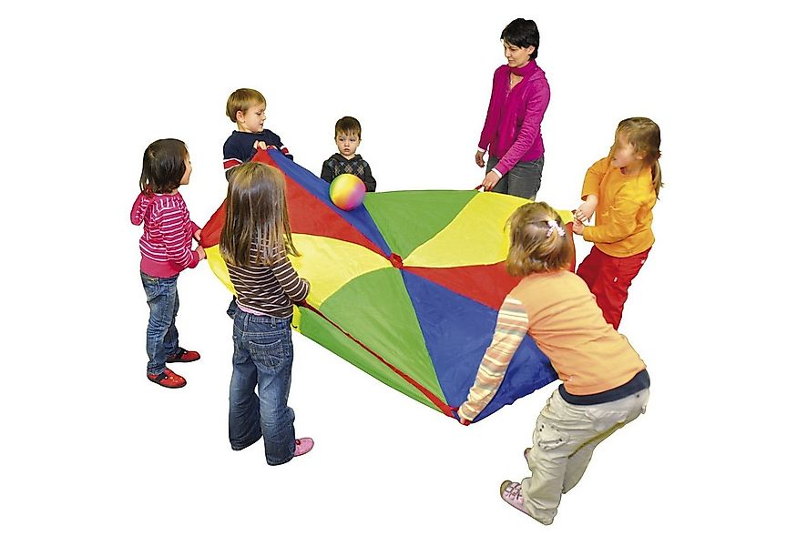 EDUPLAY Spielzeug-Gartenset Schwungtuch Ø 185 cm mit 8 stabilen Haltegriffe günstig online kaufen