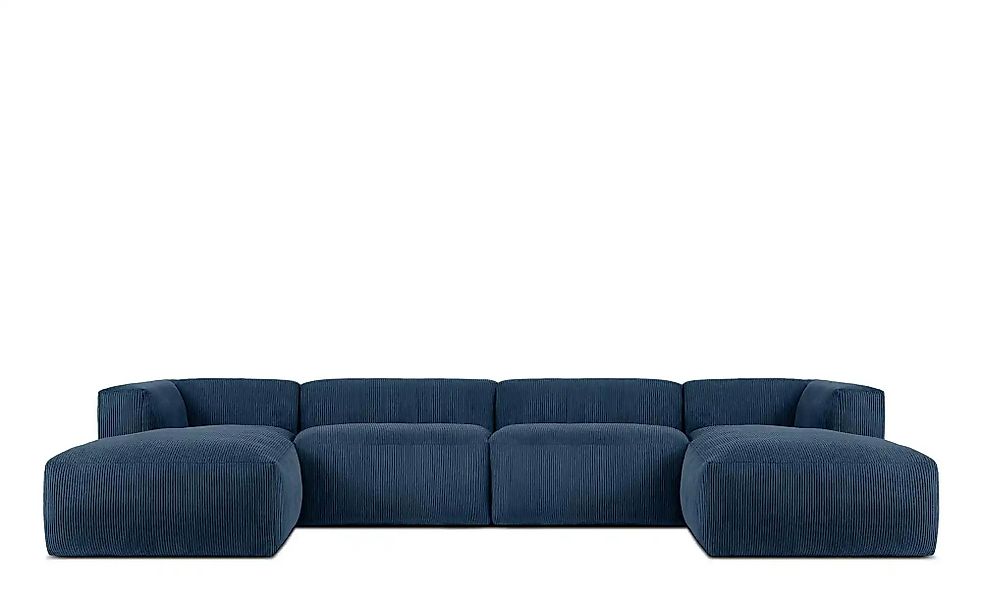 KONSIMO Wohnlandschaft  Buffo ¦ blau ¦ Maße (cm): B: 400 H: 73 Polstermöbel günstig online kaufen