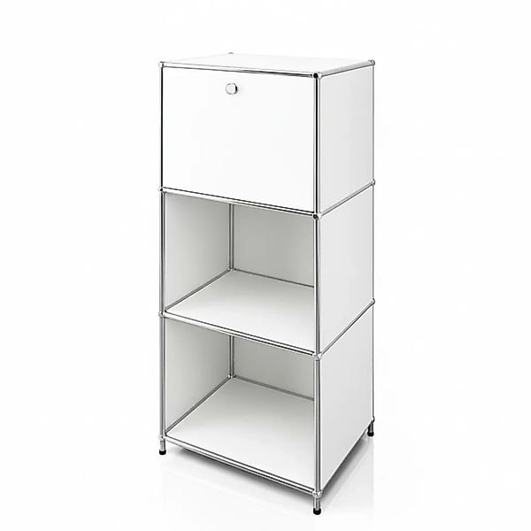 Floordirekt Metallregal Concept Epure MK-107 4 Ebenen 50 x 40 x 121 cm Weiß günstig online kaufen