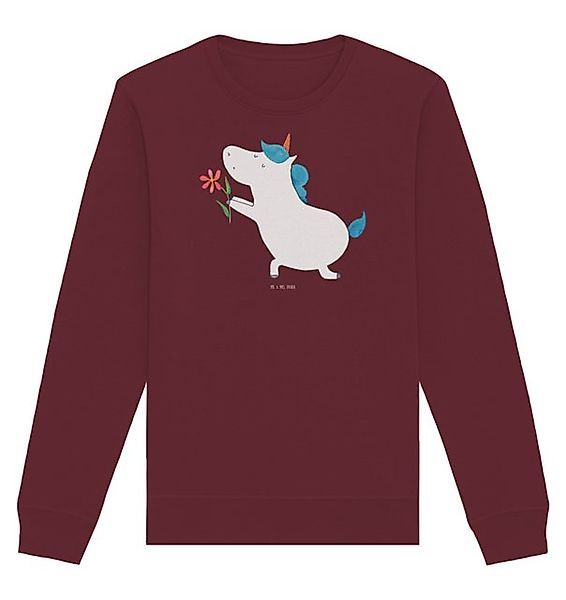 Mr. & Mrs. Panda Longpullover Größe XS Einhorn Blume - Burgundy - Geschenk, günstig online kaufen