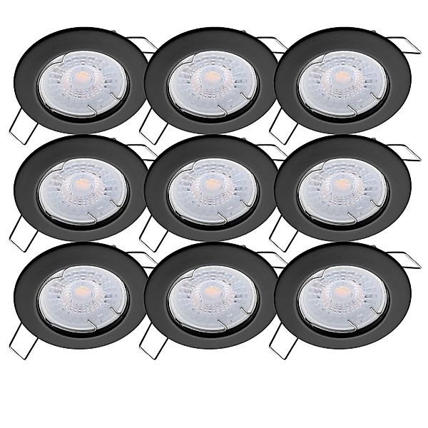 Oktaplex 9er Set Deckenstrahler Sedan 3-Stufen Dimmbar Warmweiß 3000K 380lm günstig online kaufen