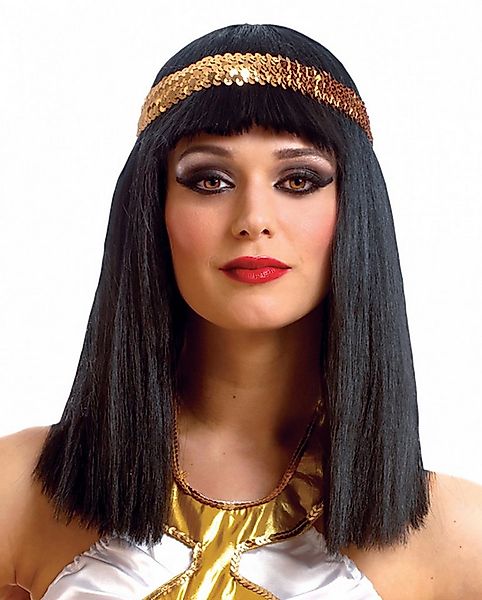 Horror-Shop Kostüm-Perücke Pharaonin Perücke mit Stirnband günstig online kaufen