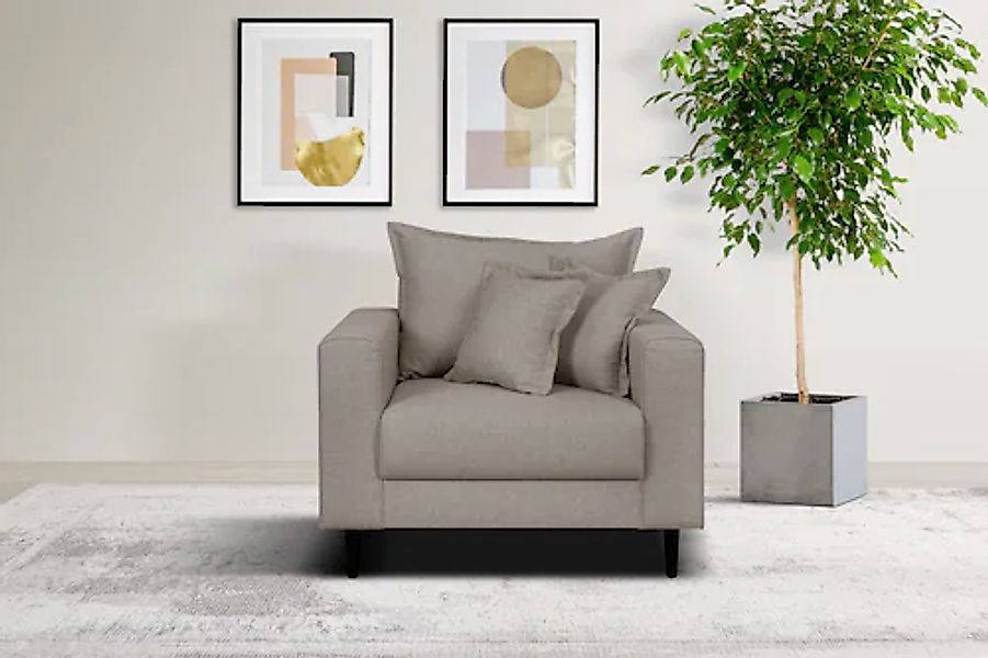 Home affaire Sessel "VEYRAS Loungesessel, Maße B/T/H: 95/84/76 cm", mit Wel günstig online kaufen