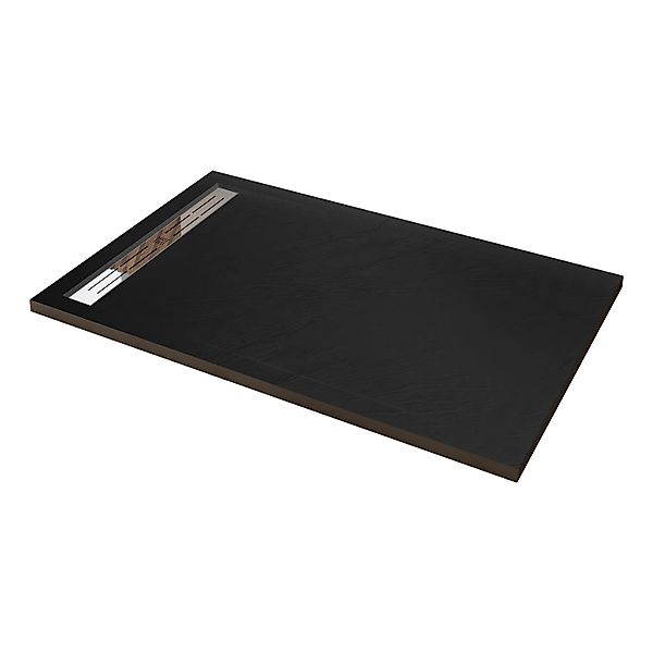 AICA 80x110x3cm Rechteck Duschtasse Schwarz Stein-Effekt Duschwanne Für Dus günstig online kaufen