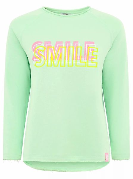 Zwillingsherz Sweatshirt ""Smile"", mit fröhlichem Statement-Print günstig online kaufen