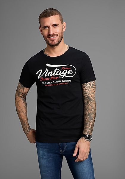 AJC T-Shirt kurzärmelig, schmal geschnitten, mit günstig online kaufen