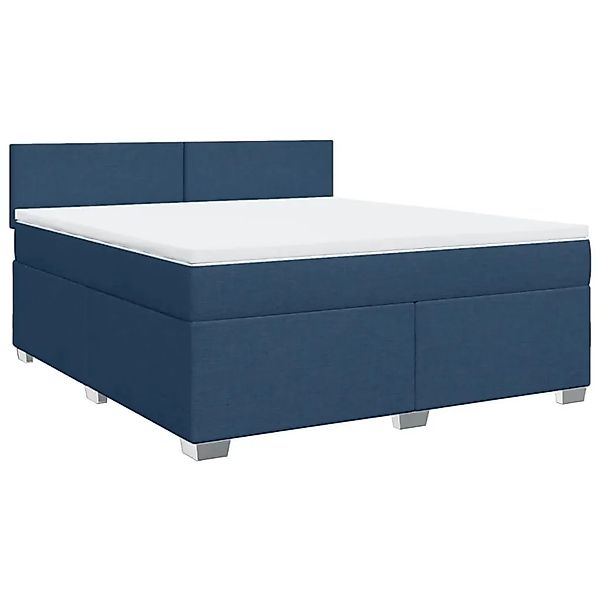 vidaXL Boxspringbett mit Matratze Blau 180x200 cm Stoff 3288266 günstig online kaufen
