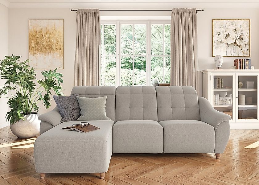 Home affaire Ecksofa "Boston L-Form" Kopfteilverstellung an jeder Sitzfläch günstig online kaufen