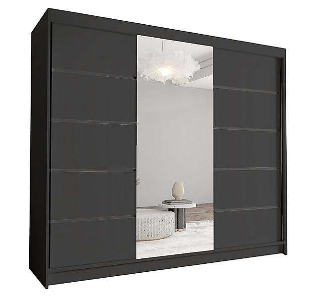 Sofnet Kleiderschrank Davos VI (mit Spiegel, Schiebetüren und Kleiderstange günstig online kaufen