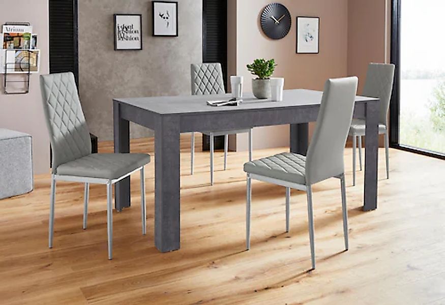 INOSIGN Essgruppe »Lynn160/Brooke« Set, 5 Stk. tlg. Tisch mit 4 Stühlen günstig online kaufen