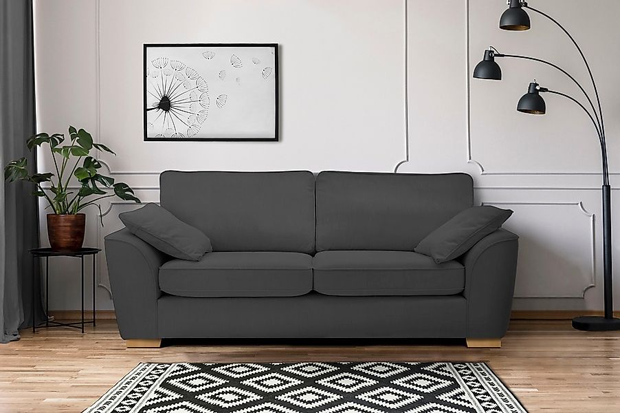 Home affaire 3-Sitzer "Savoy", gemütliches Sofa mit vielen Kissen, in 2 Bez günstig online kaufen