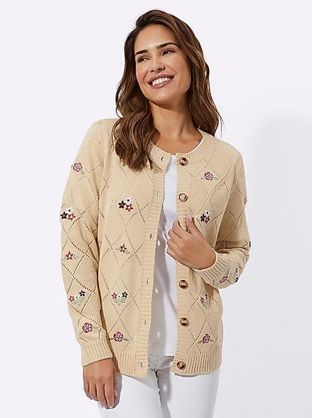 Sieh an! Strickjacke Strickjacke Langarm Ajour, Jersey günstig online kaufen