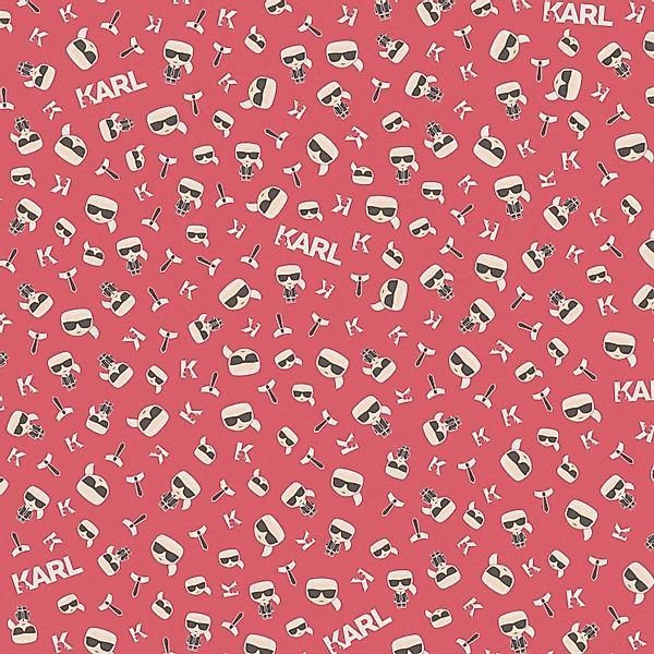 Bricoflor Fashion Tapete in Rot Moderne Vliestapete mit Mode Design in Schw günstig online kaufen