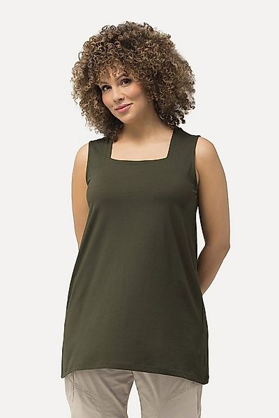 Ulla Popken Longshirt Longtop Classic Fit Carré-Ausschnitt ärmellos günstig online kaufen