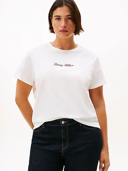 Tommy Hilfiger Curve Kurzarmshirt "CRV CLASSIC SCRIPT REG SS TEE", in große günstig online kaufen